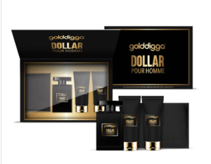 GOLDDIGGA DOLLORE POUR HOMME GIFT SET EAU DE TOILETTE 100ML + SHOWER GEL + SHAVE BALM