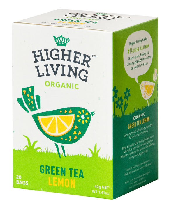 HIGHER LIVING ORGANIC GREEN TEA LEMON
