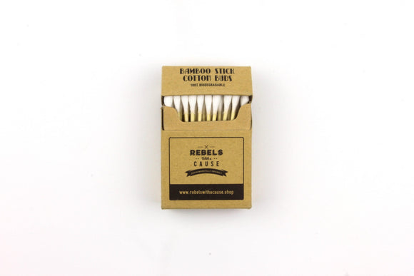 REBELS WITH A CAUSE BAMBOO STICK COTTON BUDS X 50
