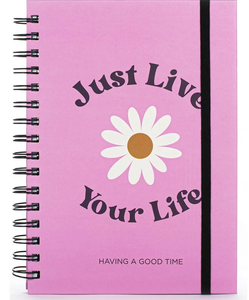 POSH + POP 30720-30836 JUST LIVE YOUR LIFE SPIRAL JOURNAL