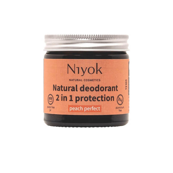 NIYOK NATURAL DEODORANT CREAM 2IN1 PROTECTION PEACH PERFECT