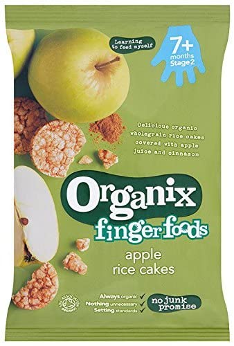ORGANIX FINGER FOODS APPLE RICE CAKES 50G