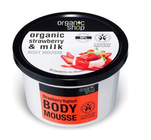 EUROBIO ORGANIC SHOP 2493E STRAWBERRY YOGHURT BODY MOUSSE 250ML