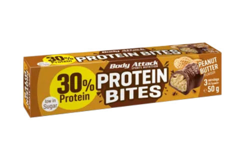 BODY ATTACK PROTEIN BITES PEANUT BUTTER X 3 SERVINGS