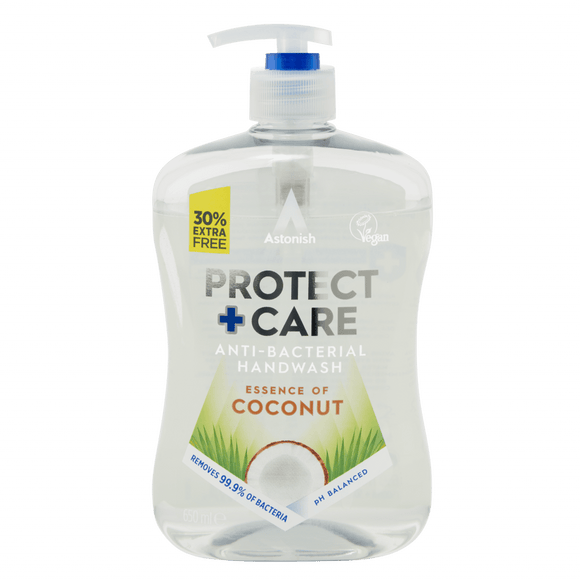 ASTONISH PROTECT & CARE ANIT-BACTERIAL HAND WASH COCONUT 650ML
