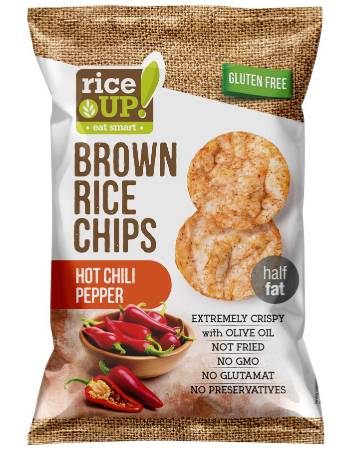 RICE UP BROWN RICE CHIPS HOT CHILI 60G