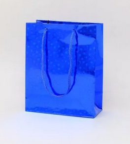 MOLLY & ROSE 1069 BLUE HOLOGRAPHIC GIFT BAH SMALL