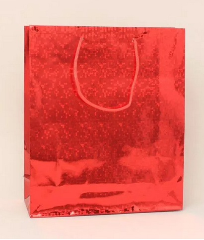 MOLLY & ROSE 1303 RED HOLOGRAPHIC FOIL BAG LARGE
