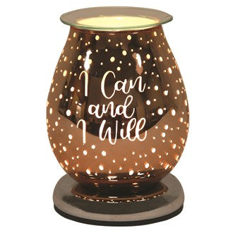 AROMA ACCESSORIES AR1815 I CAN AND I WILL 3D OVAL BURNER COPPER