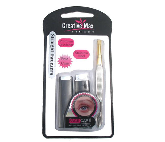 CREATIVE MAX 11641 GOLD TIPPED STRAIGHT TWEEZERS