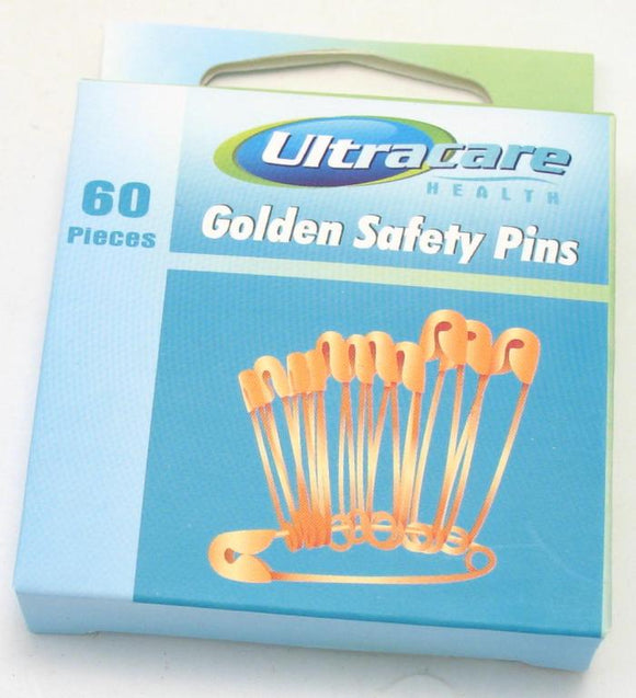 ULTRACARE 12005 GOLDEN SAFETY PINS