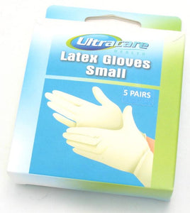 ULTRACARE 12063 5 Pairs Latex Gloves Small