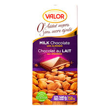 VALDOR MILK CHOCOLATE WITH ALMONDS