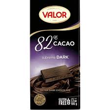 VALDOR CHOCOLATE 82% CACAO DARK 100G