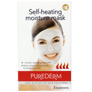 PUREDERM SELF HEATED MOISTURISING MASK X 3