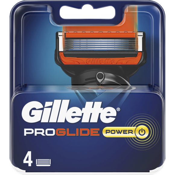 GILLETTE PROGLIDE POWER CATRDIGES X 4 PACK