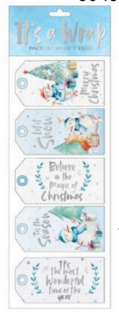 TRI-COASTAL ITS A WRAP XMAS GIFT TAGS