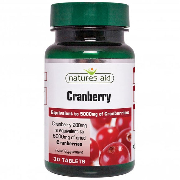 NATURES AID CRANBERRY 200MG 30 TABLETS