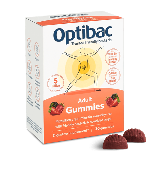 OPTIBAC ADULT STRAWBERRY GUMMIES X30