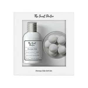 THE SCENT DOCTOR GIFT SET EAU DE PARFUM PERSIAN SILK 100ML + WHITE BATH BOMBS