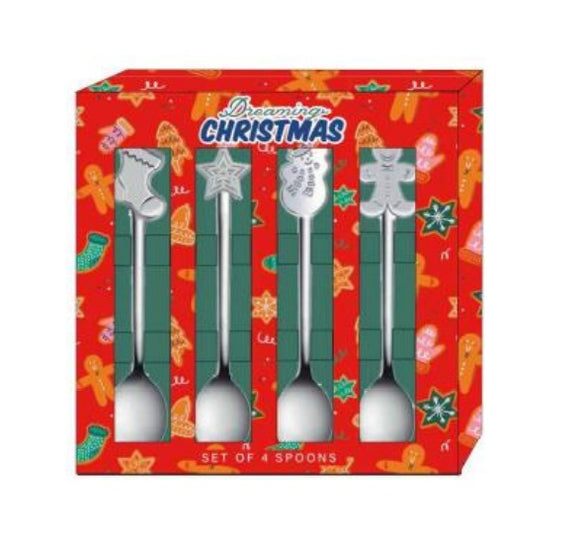 TRI-COASTAL M10858-30566 DREAMING CHRISTMAS SET OF 4 SPOONS