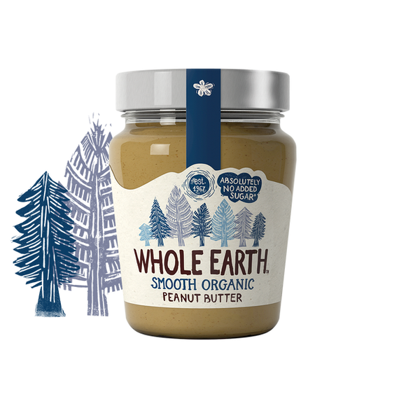 WHOLE EARTH SMOOTH ORGANIC PEANUT BUTTER 227G
