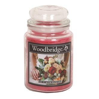 WODDBRIDGE SAY IT WITH FLOWERS CANDLE 565G