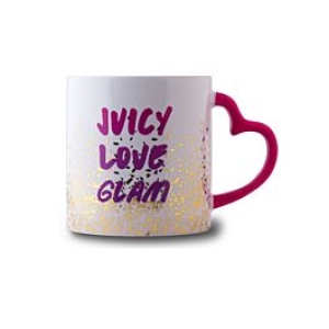 TRI-COASTAL PINK HEART HANDLE MUG