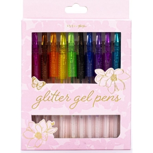 TRI-COASTAL 30844T-31942 PINK GLITTER GEL PENS X 12