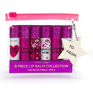 POSH POP F80395-31439 6PCS LIP BALM PINK GLITTER