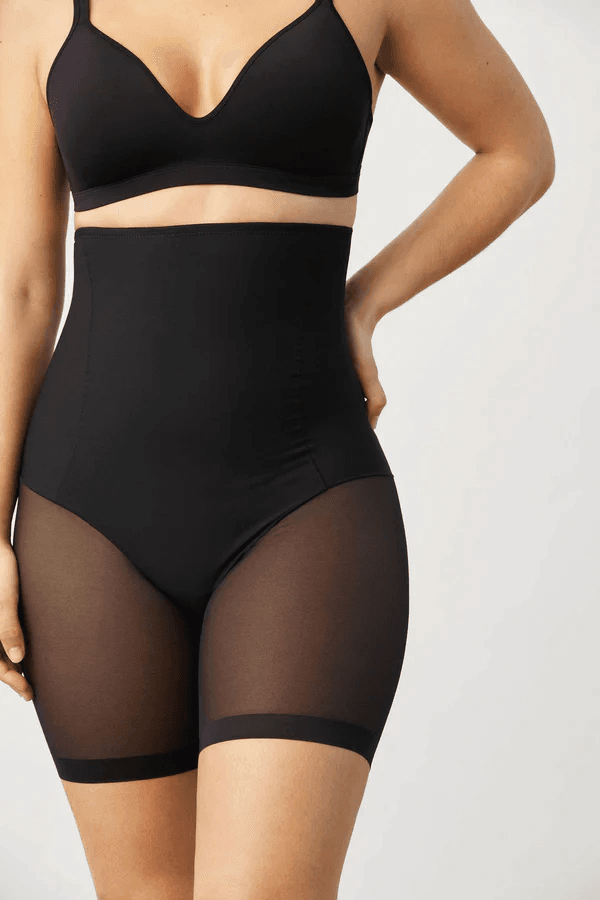 YSABEL MORA HIGH WAISTED SHAPING SHORTS SIZE M NEGRO