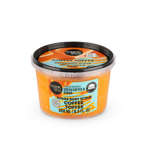 ORGANIC SHOP 05239E COFFEE TOFFEE BODY SCRUB AWAKENING. COFFEE&SUGAR, 250 ML