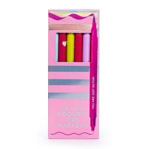 POSH + POP 30890T-31258 YOU ARE JUST SO FUN DOUBLE TIPS MARKERS X 6 PACK