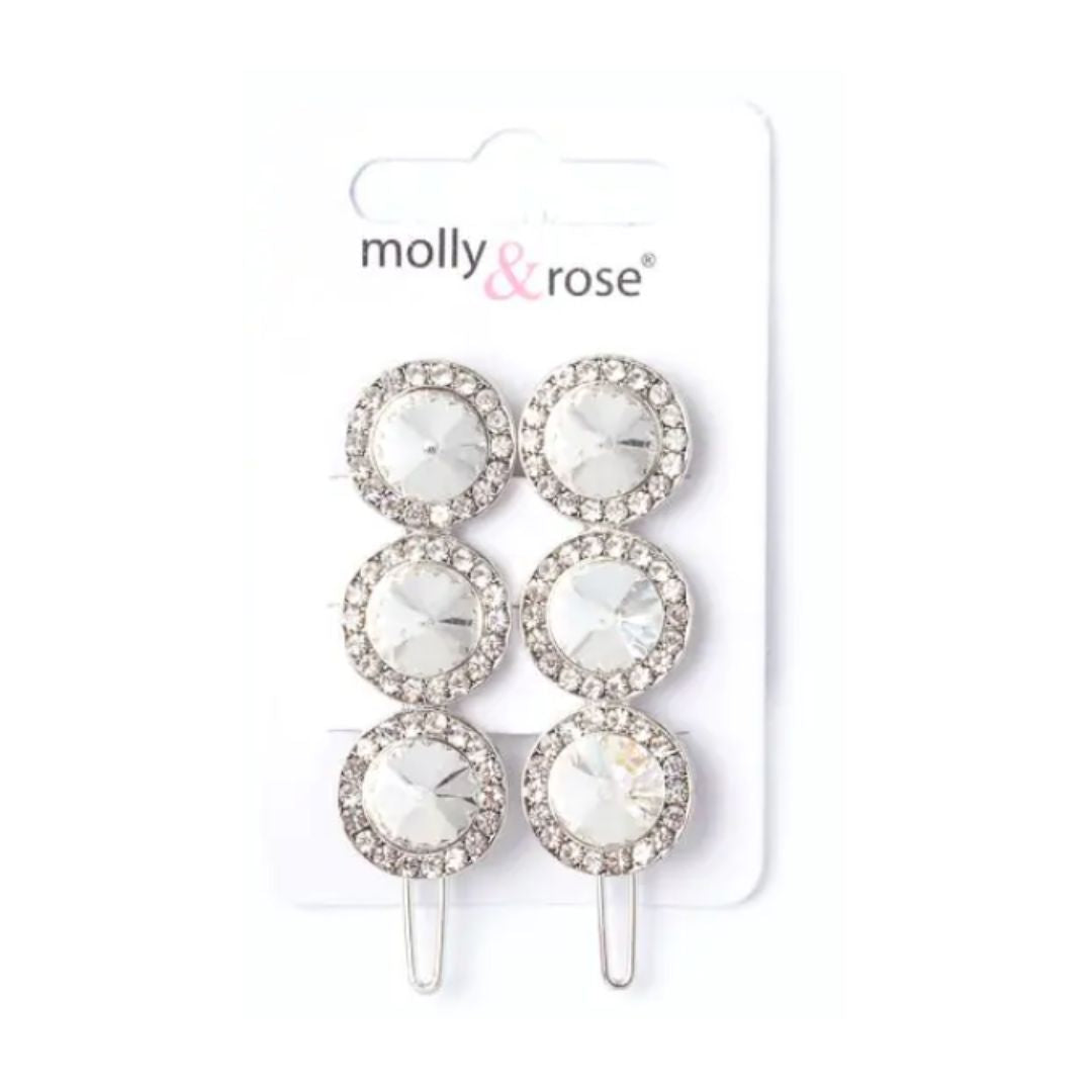 MOLLY & ROSE INCA 8718 CRYSTAL HAIR SLIDES