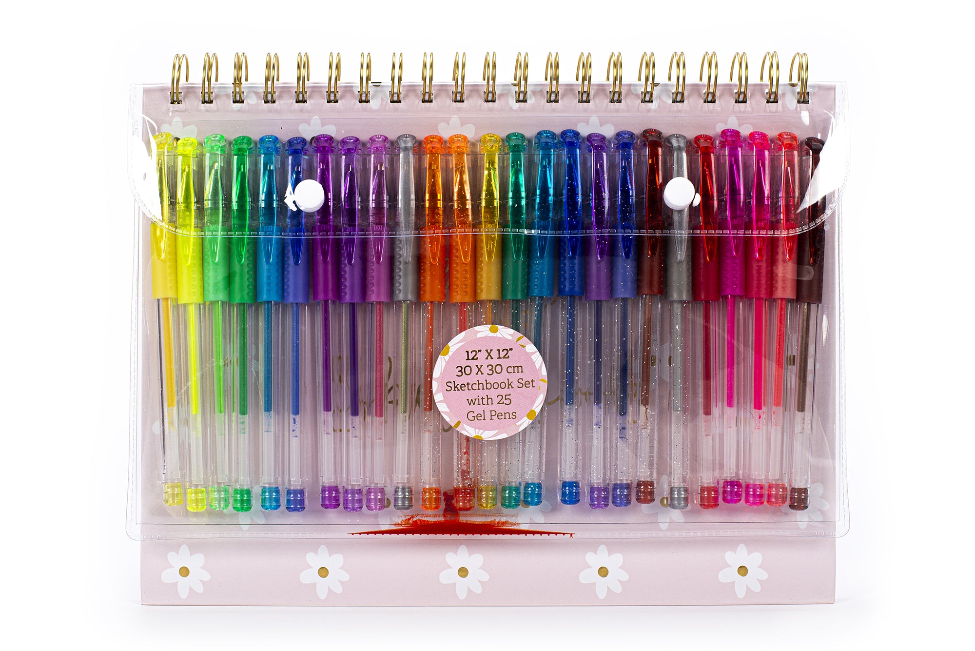 TRI-COASTAL 30750T-31780 PINK DAISES SKETCHBOOK WITH 25 GEL PENS