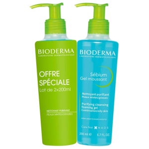 BIODERMA SEBIUM GEL MOUSSANT 200ML TWIN PACK