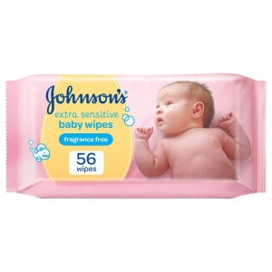 JOHNSONS BABY WIPES EXTRA SENSITIVE NO FRAGRANCE X 56