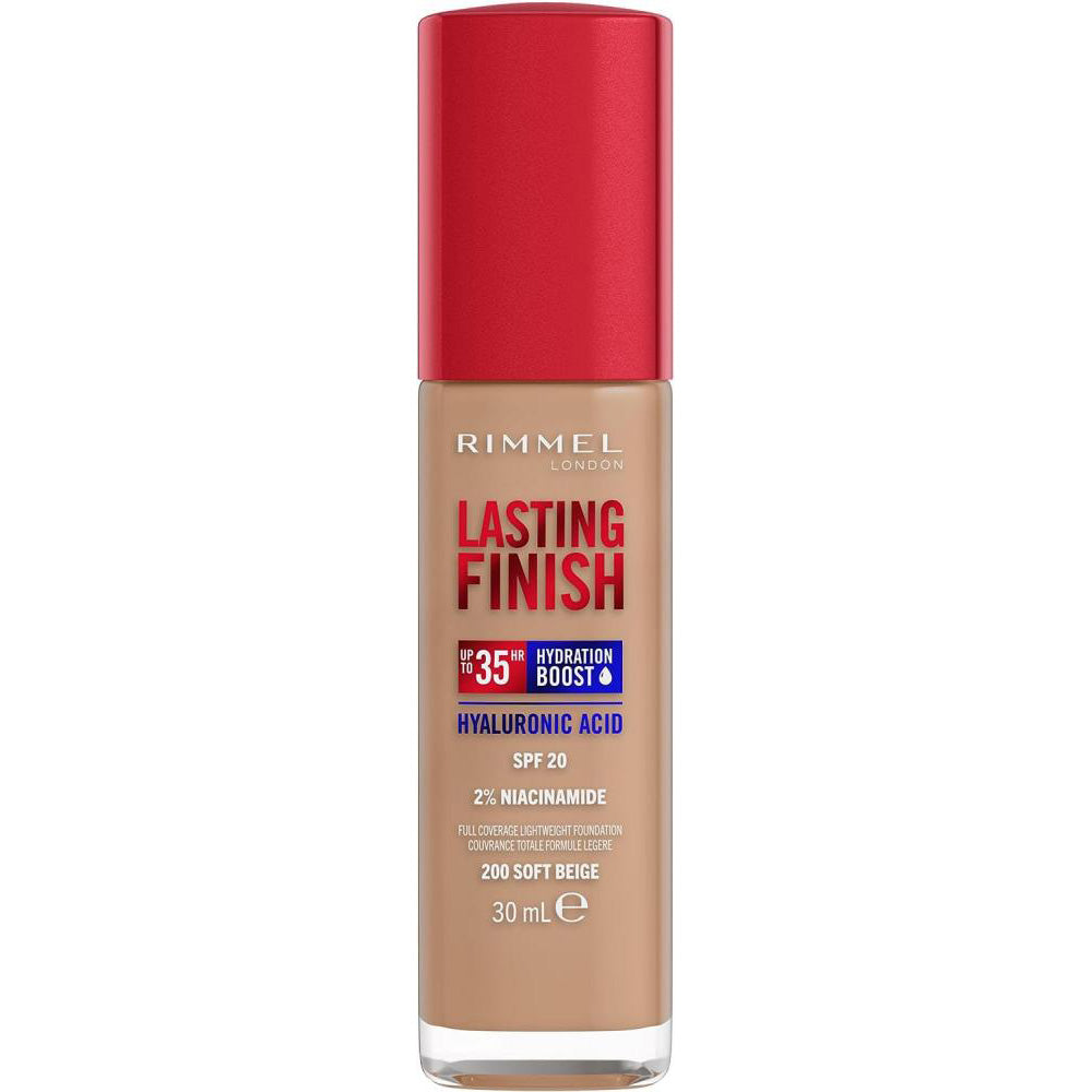 RIMMEL FACE LASTING FINISH 35HR FOUNDATION 200 SOFT BEIGE