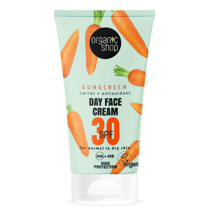 ORGANIC SHOP 41688E SUN. SUNSCREEN DAY FACE CREAM 30 SPF NORMAL TO DRY SKIN, 50 ML