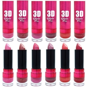 W7  S 3D GLITTER KISS LIPSTICK