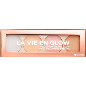 LOREAL LA VIE EN GLOW HIGHLITING POWDER PALETTE 02 COOL GLOW
