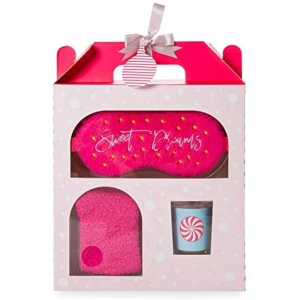 TRI-COASTAL SWEET DREAMS GIFT SET SLEEP MASK COZY SOCKS & CANDLE