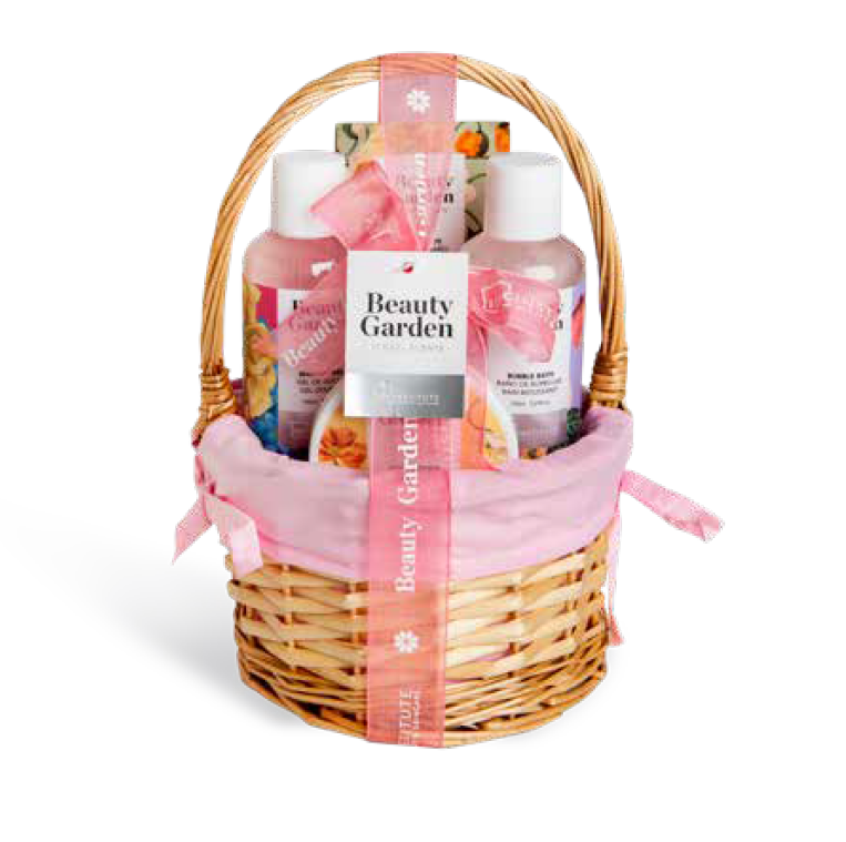 IDC INSTITUTE 42014 BEAUTY GARDEN FLORAL SCENTS GIFT BASKET X 4 PCS