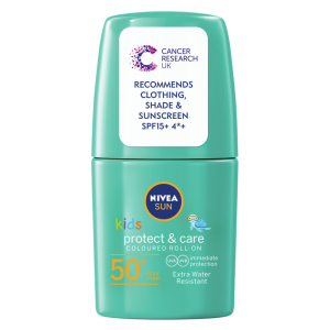 NIVEA KIDS SUN PROTECT & CARE COLOURED GREEN ROLL ON SPF50+