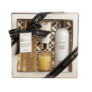 IDC 44503 SCENTED BATH GOLD MANDARIN&GRAPEFRUIT 4PCS SET