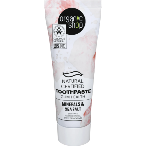 ORGANIC SHOP 42661E MINERALS & SALT. NATURAL CERTIFIED TOOTHPASTE GUM HEALTH, 100 G