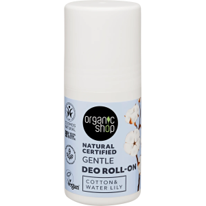 ORGANIC SHOP 43309E GENLTE DEO ROLL-ON COTTON & WATER LILY 50ML
