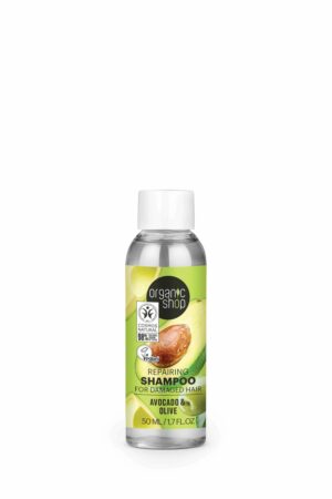 ORGANIC SHOP 04041E REPAIRING SHAMPOO FOR DAMAGED HAIR AVOCADO AND OLIVE, 50 ML