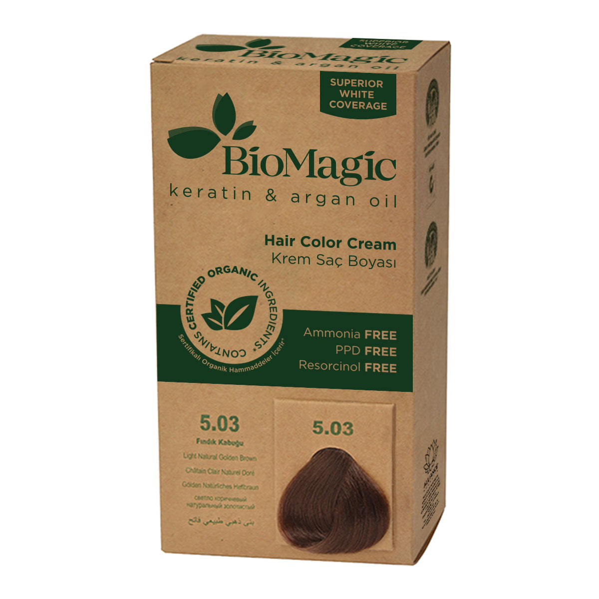 BIOMAGIC ORGANIC HAIR COLOR CREAM 5.03