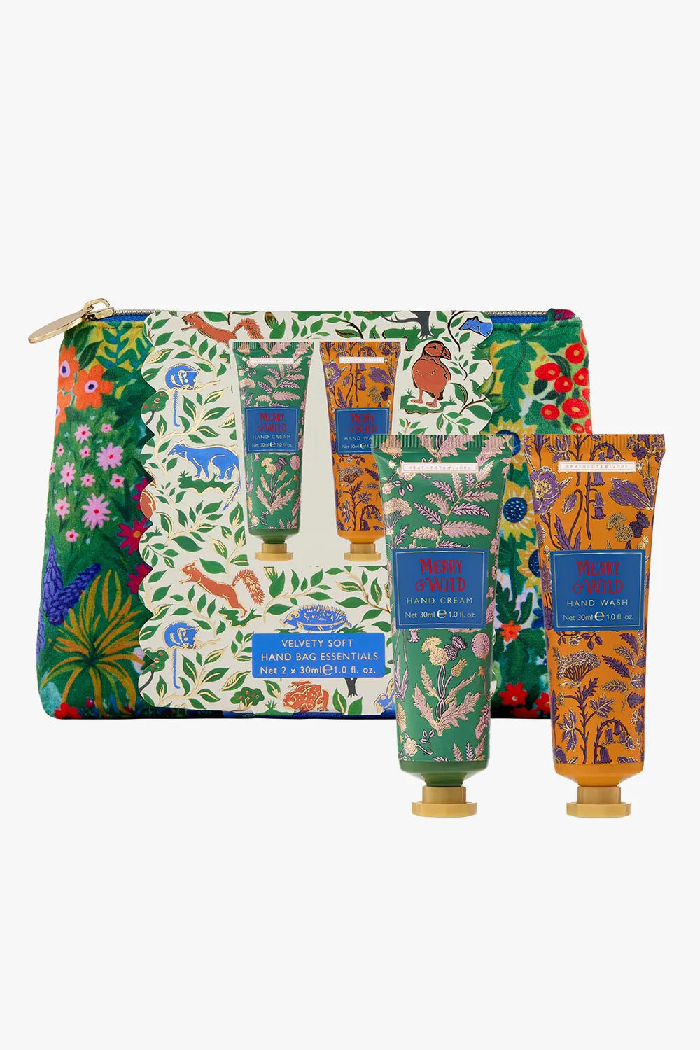 HEATHCOTE & IVORY FG7845 MERRY & WILD VELVETY SOFT HAND BAG ESSENTIAL POUCH